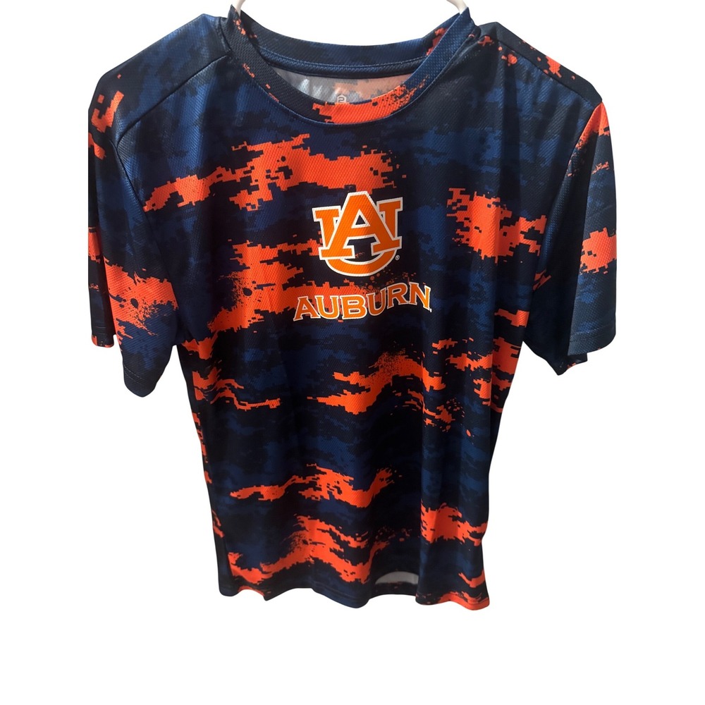 Kids Auburn Tigers Digital Camo Short Sleeve T Shirt Size L 14 16 NCAA